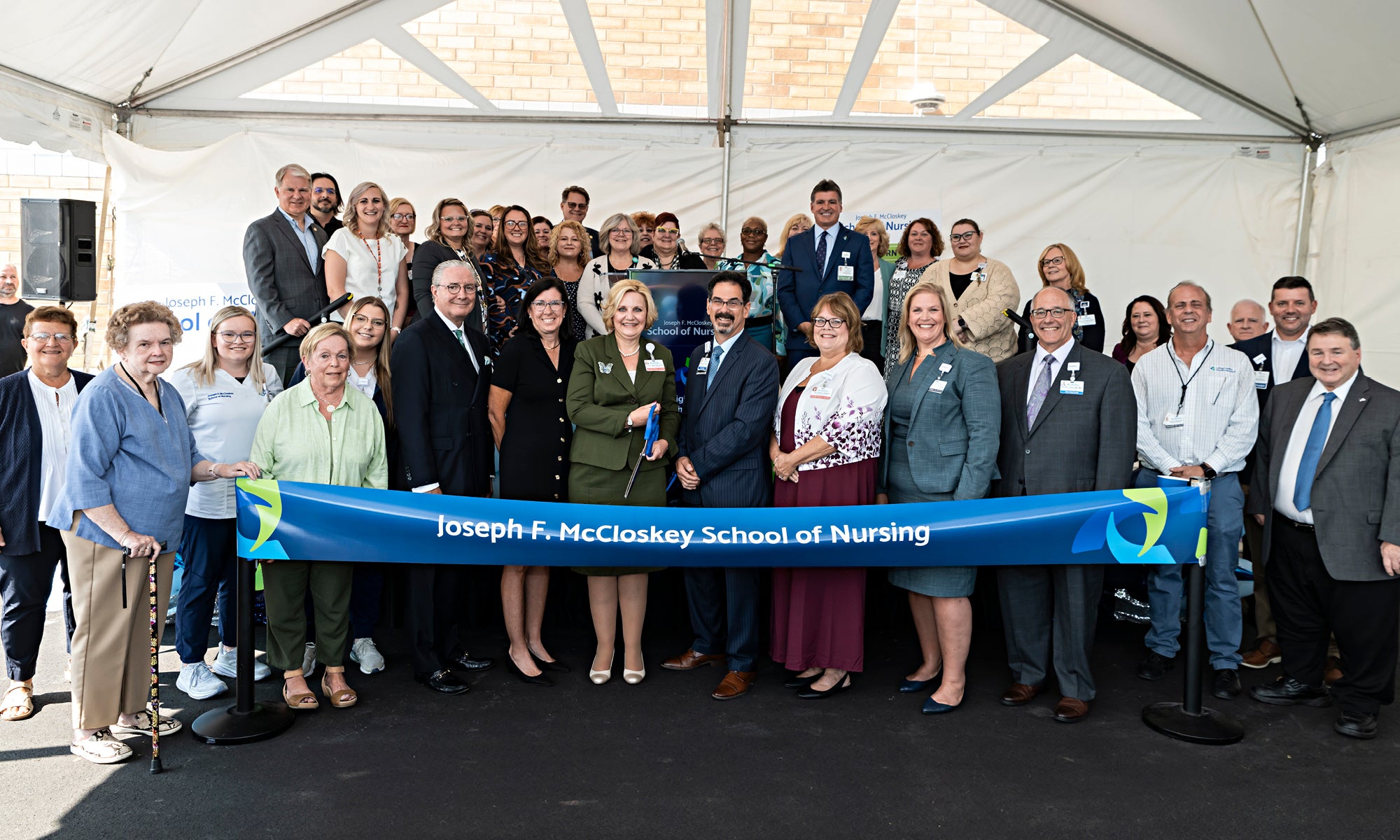 Ribbon Cutting Celebrates the New Joseph F. McCloskey School of Nursing